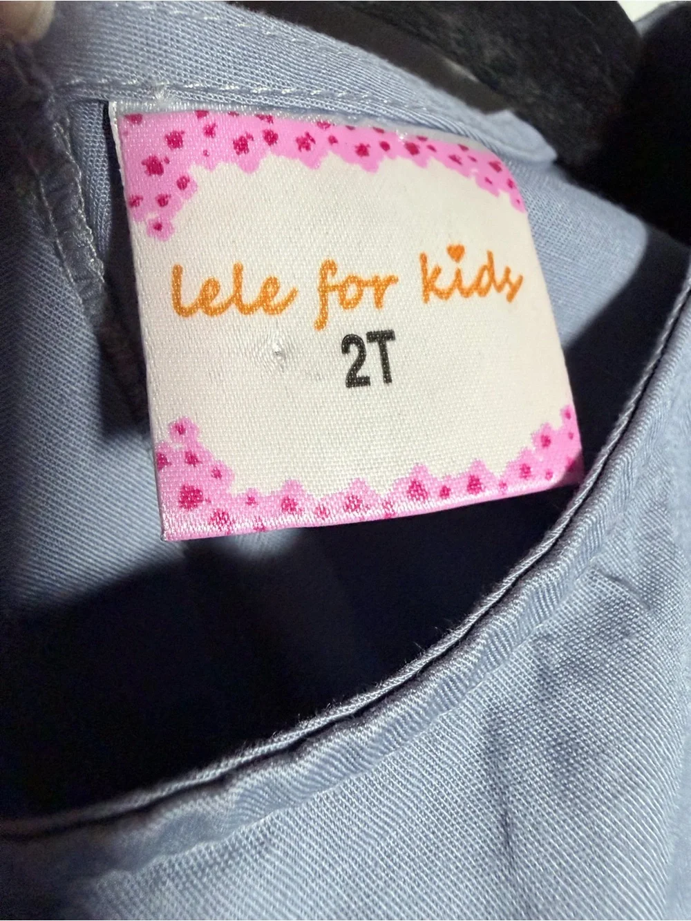 100% Cotton Lele for Kids Toddler Girls Cold-Shoulder Dress in Dusty Blue
